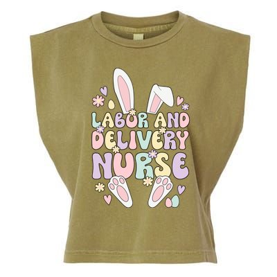 Labor And Delivery Nurse Easter Bunny L And D Nurse Easter Day Gift Garment-Dyed Women's Muscle Tee