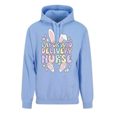 Labor And Delivery Nurse Easter Bunny L And D Nurse Easter Day Gift Unisex Surf Hoodie