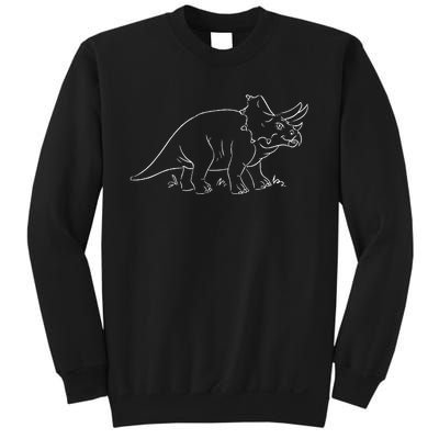 Line Art Dinosaur Triceratops Sweatshirt