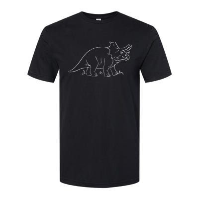 Line Art Dinosaur Triceratops Softstyle® CVC T-Shirt