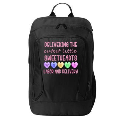 Labor And Delivery Nurse Valentine's Day, L&D Nurse City Backpack