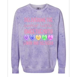 Labor And Delivery Nurse Valentine's Day, L&D Nurse Colorblast Crewneck Sweatshirt