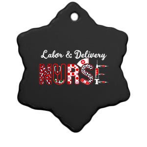 Labor And Delivery Nurse Stethoscope Leopard L And D Nursing Great Gift Ceramic Star Ornament