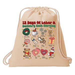 Labor And Delivery Christmas Labor And Delivery Nurse L&D Nurse Era Drawstring Bag