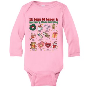 Labor And Delivery Christmas Labor And Delivery Nurse L&D Nurse Era Baby Long Sleeve Bodysuit