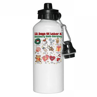 Labor And Delivery Christmas Labor And Delivery Nurse L&D Nurse Era Aluminum Water Bottle 