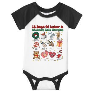 Labor And Delivery Christmas Labor And Delivery Nurse L&D Nurse Era Infant Baby Jersey Bodysuit