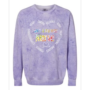 Labor And Delivery Nurse Heart Gift Colorblast Crewneck Sweatshirt