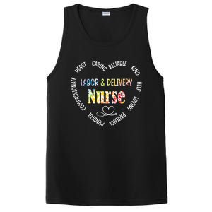 Labor And Delivery Nurse Heart Gift PosiCharge Competitor Tank