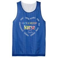 Labor And Delivery Nurse Heart Gift Mesh Reversible Basketball Jersey Tank