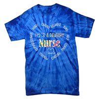 Labor And Delivery Nurse Heart Gift Tie-Dye T-Shirt