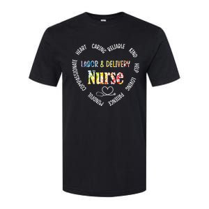 Labor And Delivery Nurse Heart Gift Softstyle CVC T-Shirt