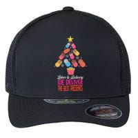 Labor and Delivery We Deliver The Best Presents Nurse Xmas Flexfit Unipanel Trucker Cap