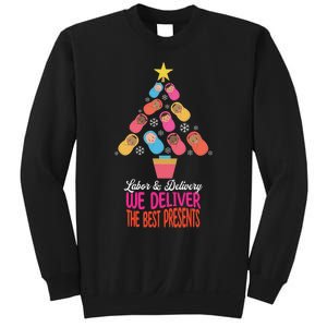 Labor and Delivery We Deliver The Best Presents Nurse Xmas Sweatshirt