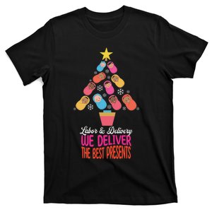 Labor and Delivery We Deliver The Best Presents Nurse Xmas T-Shirt