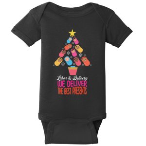 Labor and Delivery We Deliver The Best Presents Nurse Xmas Baby Bodysuit