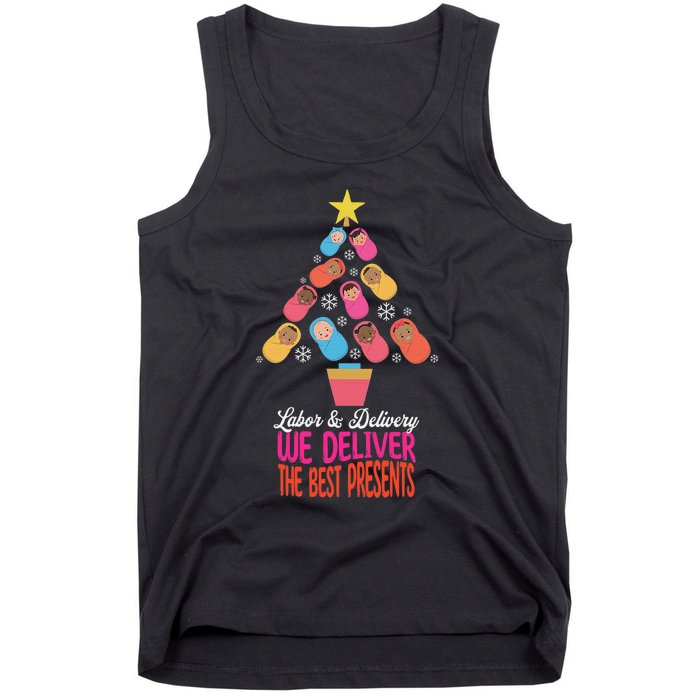 Labor and Delivery We Deliver The Best Presents Nurse Xmas Tank Top