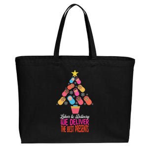 Labor and Delivery We Deliver The Best Presents Nurse Xmas Cotton Canvas Jumbo Tote