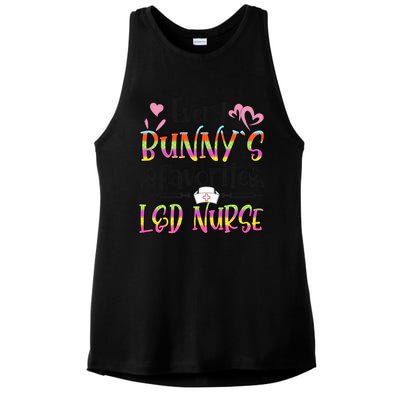 L And D Nurse Bunny's Favorite Nurse Easter Day Gift Ladies PosiCharge Tri-Blend Wicking Tank