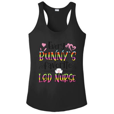 L And D Nurse Bunny's Favorite Nurse Easter Day Gift Ladies PosiCharge Competitor Racerback Tank