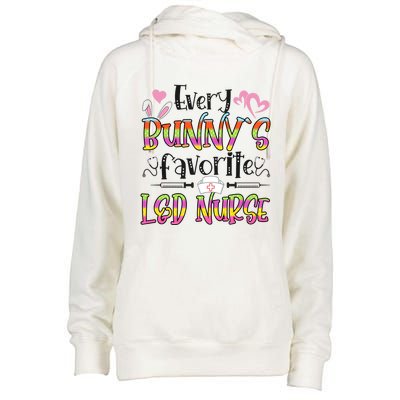 L And D Nurse Bunny's Favorite Nurse Easter Day Gift Womens Funnel Neck Pullover Hood