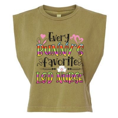 L And D Nurse Bunny's Favorite Nurse Easter Day Gift Garment-Dyed Women's Muscle Tee