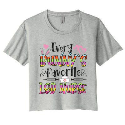 L And D Nurse Bunny's Favorite Nurse Easter Day Gift Women's Crop Top Tee