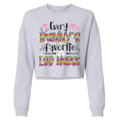 L And D Nurse Bunny's Favorite Nurse Easter Day Gift Cropped Pullover Crew