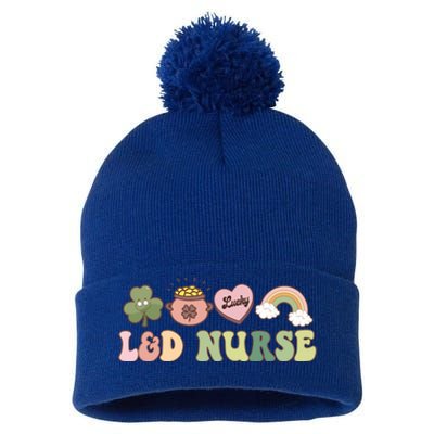 L And D Nurse Labor And Delivery Nurse St Patrick's Day Gift Pom Pom 12in Knit Beanie