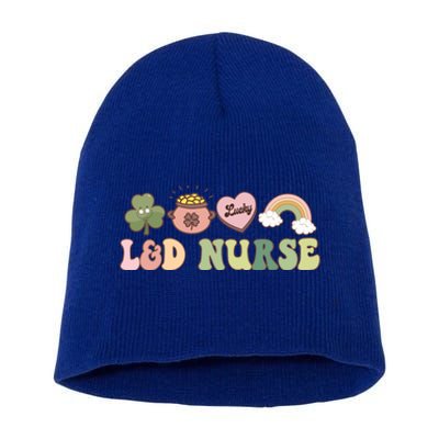 L And D Nurse Labor And Delivery Nurse St Patrick's Day Gift Short Acrylic Beanie