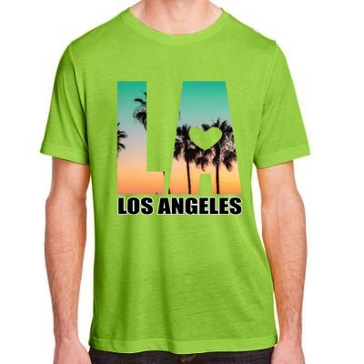 Los Angeles Design La Palm Tree Sunset Boulevard Funny Gift Adult ChromaSoft Performance T-Shirt