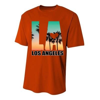 Los Angeles Design La Palm Tree Sunset Boulevard Funny Gift Performance Sprint T-Shirt