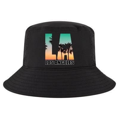 Los Angeles Design La Palm Tree Sunset Boulevard Funny Gift Cool Comfort Performance Bucket Hat