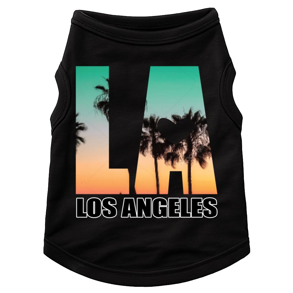Los Angeles Design La Palm Tree Sunset Boulevard Funny Gift Doggie Tank