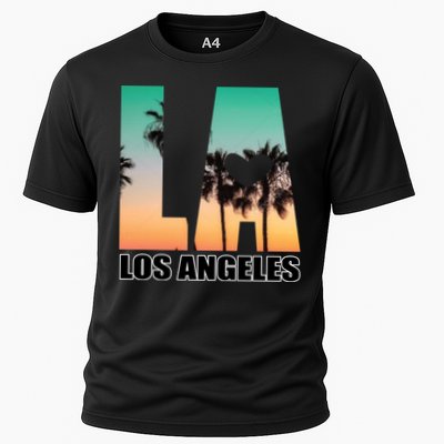 Los Angeles Design La Palm Tree Sunset Boulevard Funny Gift Performance Shirt