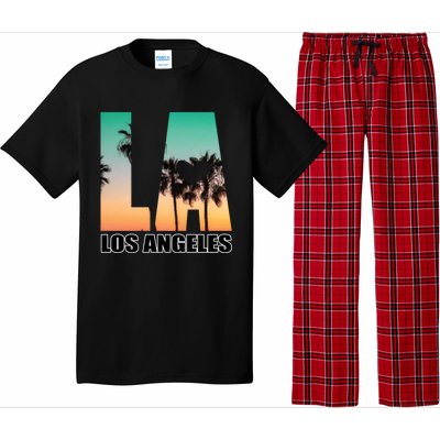 Los Angeles Design La Palm Tree Sunset Boulevard Funny Gift Pajama Set