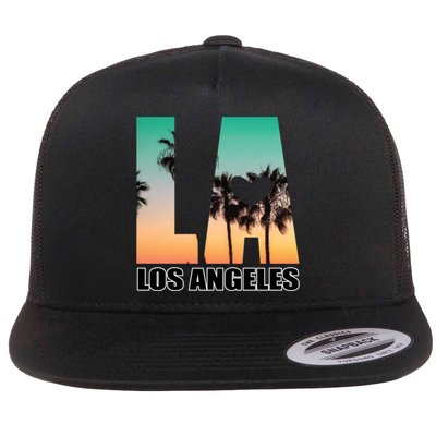 Los Angeles Design La Palm Tree Sunset Boulevard Funny Gift Flatbill Hat
