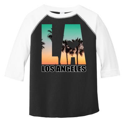 Los Angeles Design La Palm Tree Sunset Boulevard Funny Gift Toddler Fine Jersey T-Shirt