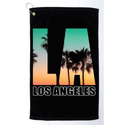Los Angeles Design La Palm Tree Sunset Boulevard Funny Gift Golf Towel