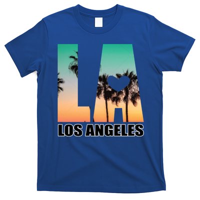 Los Angeles Design La Palm Tree Sunset Boulevard Funny Gift T-Shirt