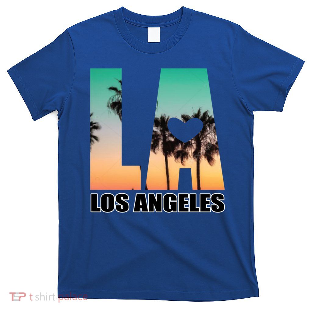Los Angeles Design La Palm Tree Sunset Boulevard Funny Gift T-Shirt