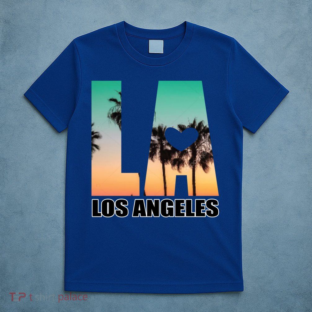 Los Angeles Design La Palm Tree Sunset Boulevard Funny Gift T-Shirt