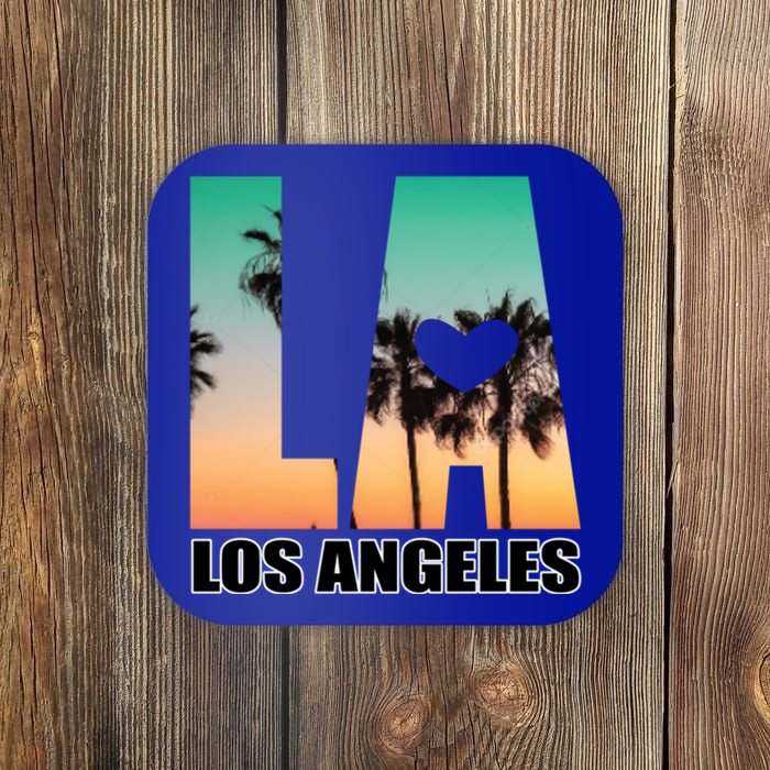 Los Angeles Design La Palm Tree Sunset Boulevard Funny Gift Coaster