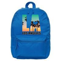 Los Angeles Design La Palm Tree Sunset Boulevard Funny Gift 16 in Basic Backpack