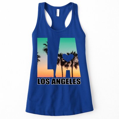 Los Angeles Design La Palm Tree Sunset Boulevard Funny Gift Womens Tank Top