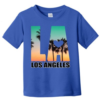 Los Angeles Design La Palm Tree Sunset Boulevard Funny Gift Toddler T-Shirt