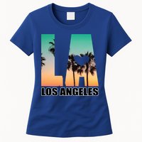 Los Angeles Design La Palm Tree Sunset Boulevard Funny Gift Womens T-Shirt