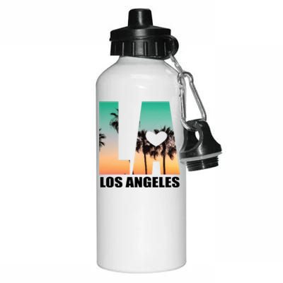 Los Angeles Design La Palm Tree Sunset Boulevard Funny Gift Aluminum Water Bottle