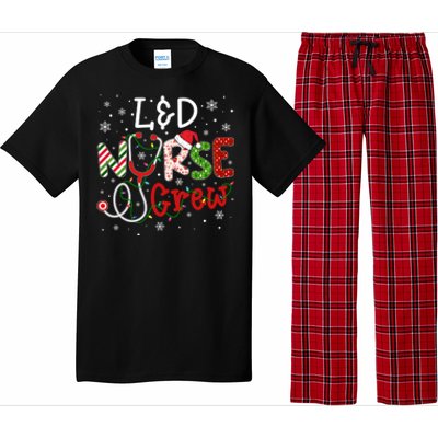 L And D Christmas Nurse Crew Funny Nursing Christmas Pattern Gift Pajama Set