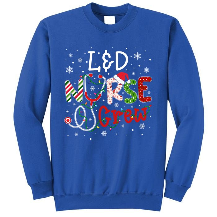 L And D Christmas Nurse Crew Funny Nursing Christmas Pattern Gift Sweatshirt